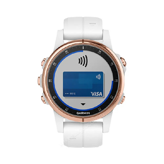 Часы Garmin Fenix 5S Plus розовое золото с белым ремешком
