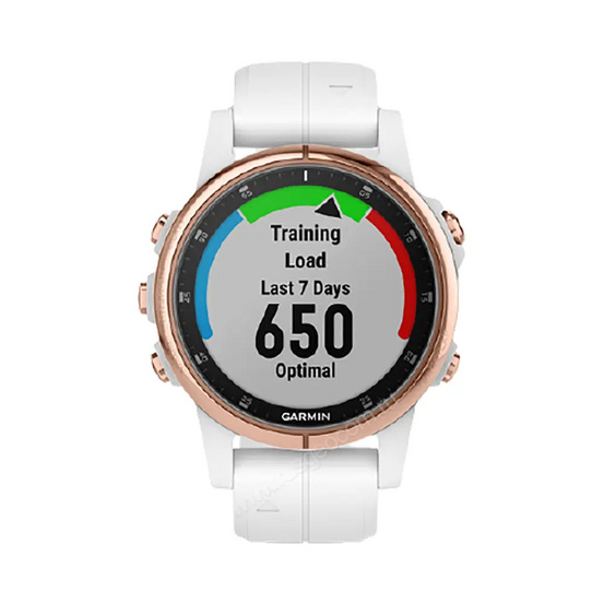 Часы Garmin Fenix 5S Plus розовое золото с белым ремешком