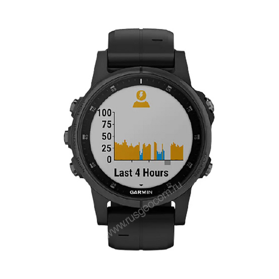 Часы Garmin Fenix 5S Plus Sapphire черные с черным ремешком