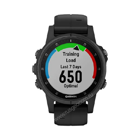Часы Garmin Fenix 5S Plus Sapphire черные с черным ремешком