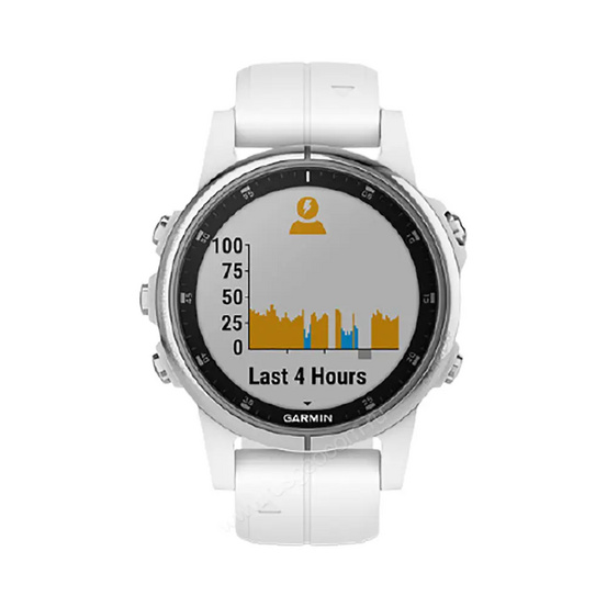 Часы Garmin Fenix 5S Plus Sapphire белые с белым ремешком