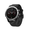 Часы Garmin Fenix 5 серебристые с черным ремешком