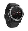 Часы Garmin Fenix 5 серебристые с черным ремешком