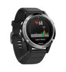 Часы Garmin Fenix 5 серебристые с черным ремешком