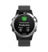 Часы Garmin Fenix 5 серебристые с черным ремешком
