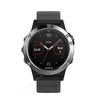Часы Garmin Fenix 5 серебристые с черным ремешком