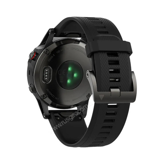 Часы Garmin Fenix 5 Sapphire черные с черным ремешком