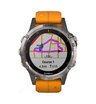Часы Garmin Fenix 5 Plus Sapphire титановый с оранжевым ремешком Россия