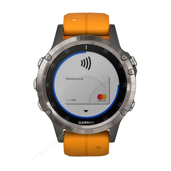 Часы Garmin Fenix 5 Plus Sapphire титановый с оранжевым ремешком Россия