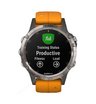 Часы Garmin Fenix 5 Plus Sapphire титановый с оранжевым ремешком Россия