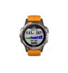 GPS-часы Garmin Fenix 5 PLUS Sapphire титановые с оранжевым ремешком