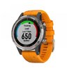 GPS-часы Garmin Fenix 5 PLUS Sapphire титановые с оранжевым ремешком