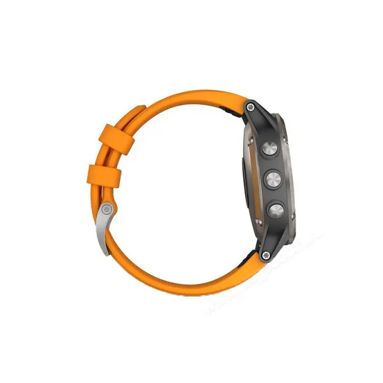 GPS-часы Garmin Fenix 5 PLUS Sapphire титановые с оранжевым ремешком