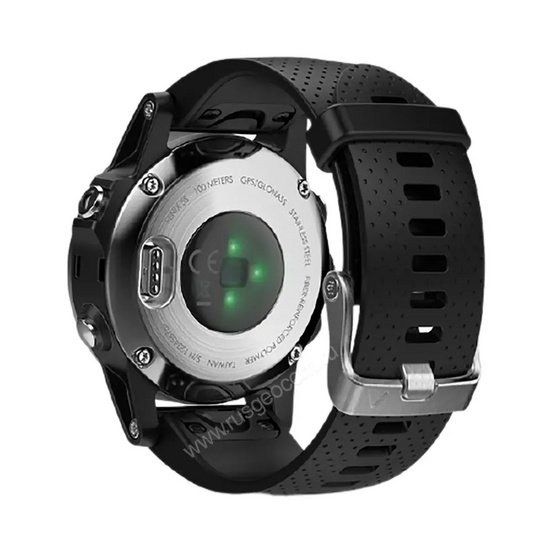 Часы Garmin Fenix 5S серебристые с черным ремешком