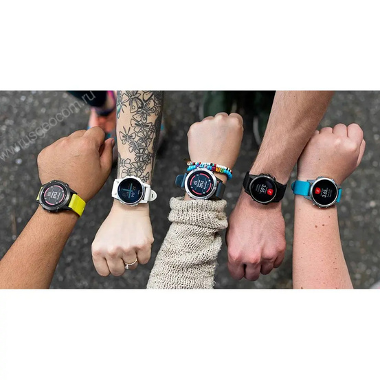 Часы Garmin Fenix 5S серебристые с черным ремешком