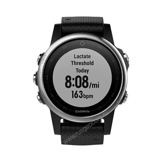 Часы Garmin Fenix 5S серебристые с черным ремешком