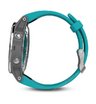 Часы с GPS Garmin Fenix 5S серебристые с бирюзовым ремешком
