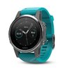 Часы с GPS Garmin Fenix 5S серебристые с бирюзовым ремешком
