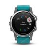 Часы с GPS Garmin Fenix 5S серебристые с бирюзовым ремешком