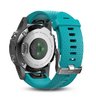 Часы с GPS Garmin Fenix 5S серебристые с бирюзовым ремешком
