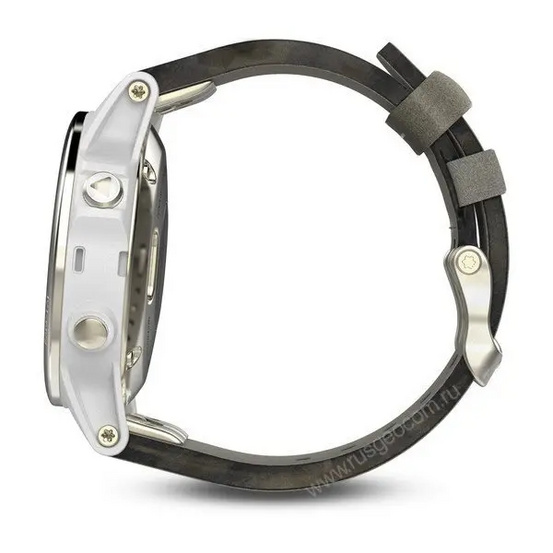 Часы с GPS Garmin Fenix 5S Sapphire золотистые с замшевым ремешком