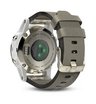Часы с GPS Garmin Fenix 5S Sapphire золотистые с замшевым ремешком