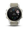 Часы с GPS Garmin Fenix 5S Sapphire золотистые с замшевым ремешком