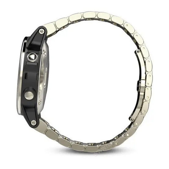 Часы с GPS Garmin Fenix 5S Sapphire золотистые с металлическим браслетом
