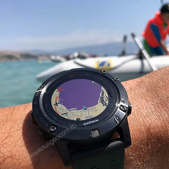 Часы Garmin Fenix 5X Sapphire серые с черным ремешком