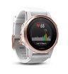 Часы с GPS Garmin Fenix 5S Sapphire розовое золото с белым браслетом