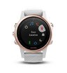 Часы с GPS Garmin Fenix 5S Sapphire розовое золото с белым браслетом