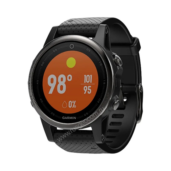 Часы Garmin Fenix 5S Sapphire черные с черным ремешком