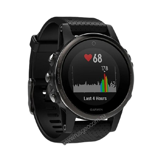 Часы Garmin Fenix 5S Sapphire черные с черным ремешком