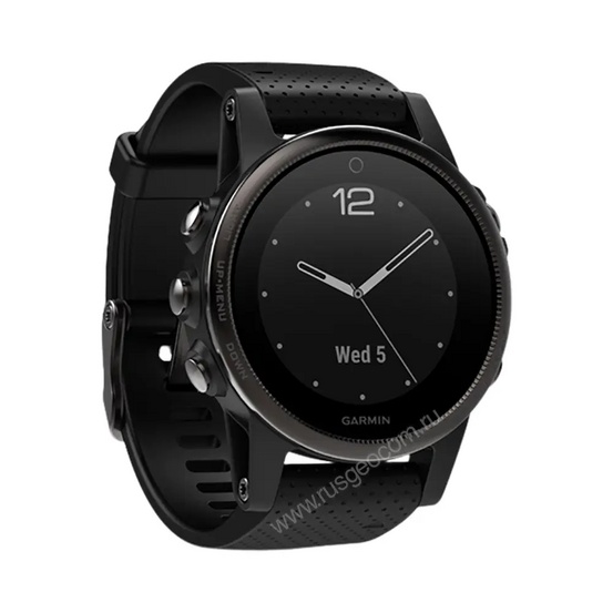 Часы Garmin Fenix 5S Sapphire черные с черным ремешком