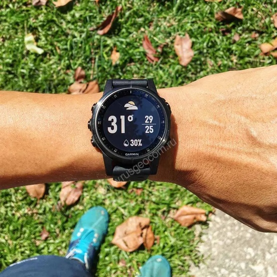Часы Garmin Fenix 5S Sapphire черные с черным ремешком