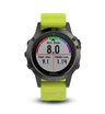 Часы с GPS Garmin Fenix 5 с желтым ремешком