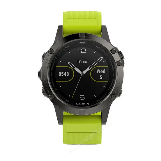 Часы с GPS Garmin Fenix 5 с желтым ремешком
