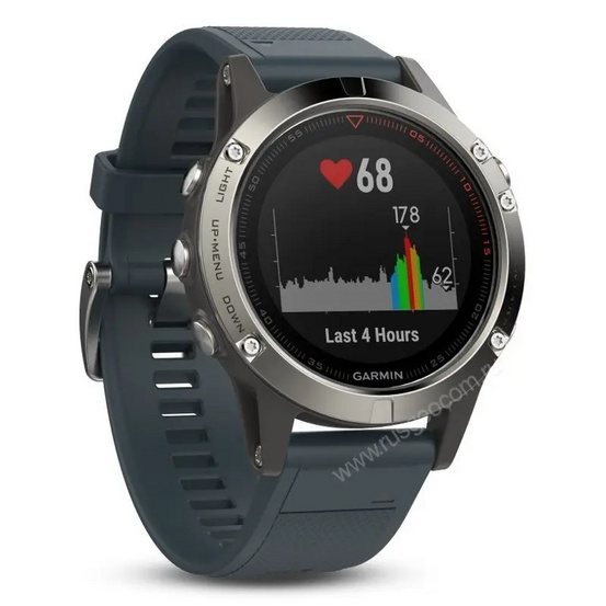 Часы с GPS Garmin Fenix 5 с синим ремешком