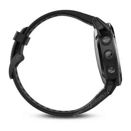 Часы с GPS Garmin Fenix 5 серые с черным ремешком и HRM-Tri