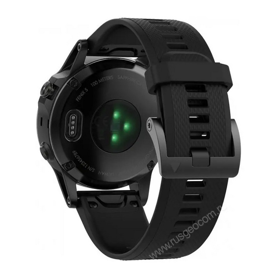 Часы с GPS Garmin Fenix 5 серые с черным ремешком