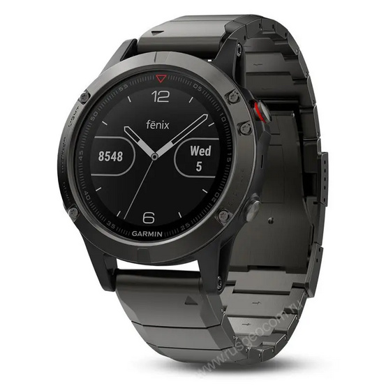 Часы с GPS Garmin Fenix 5 Sapphire серые с металлическим браслетом