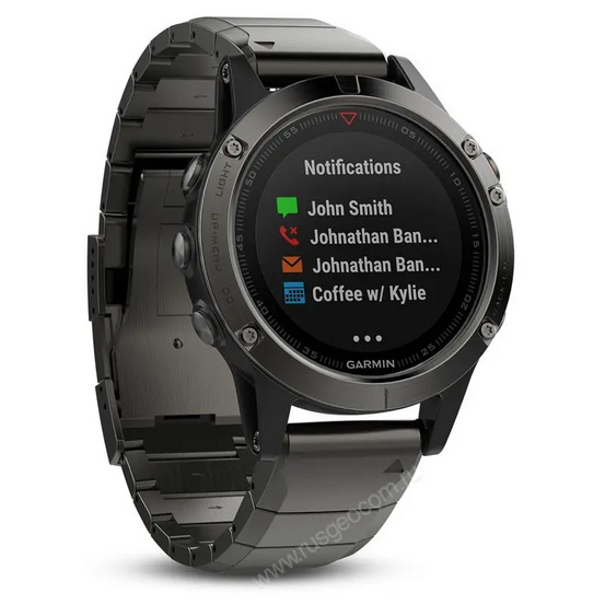 Часы с GPS Garmin Fenix 5 Sapphire серые с металлическим браслетом