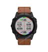 Часы Garmin Fenix 6X Sapphire черный DLC с каштановым кожаным ремешком