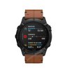 Часы Garmin Fenix 6X Sapphire черный DLC с каштановым кожаным ремешком