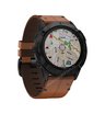 Часы Garmin Fenix 6X Sapphire черный DLC с каштановым кожаным ремешком