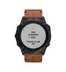 Часы Garmin Fenix 6X Sapphire черный DLC с каштановым кожаным ремешком