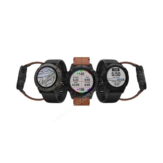 Часы Garmin Fenix 6X Sapphire серый DLC с черным ремешком