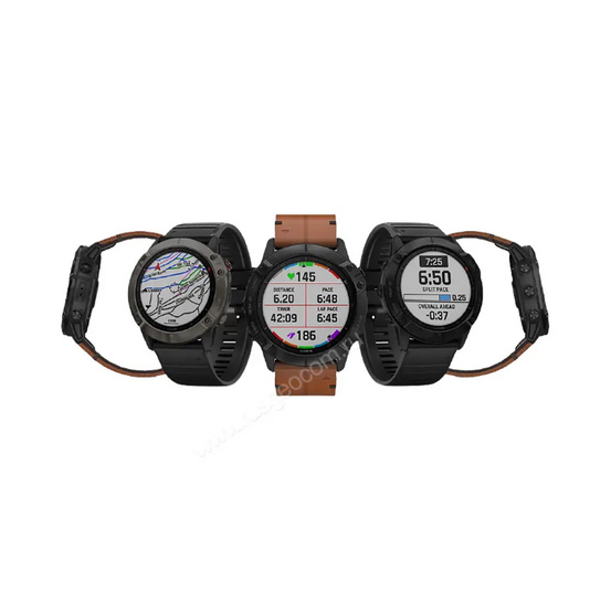 Часы Garmin Fenix 6X Pro Solar титановый серый DLC с черным ремешком