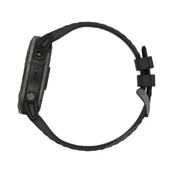 Часы Garmin Fenix 6X Pro Solar титановый серый DLC с черным ремешком