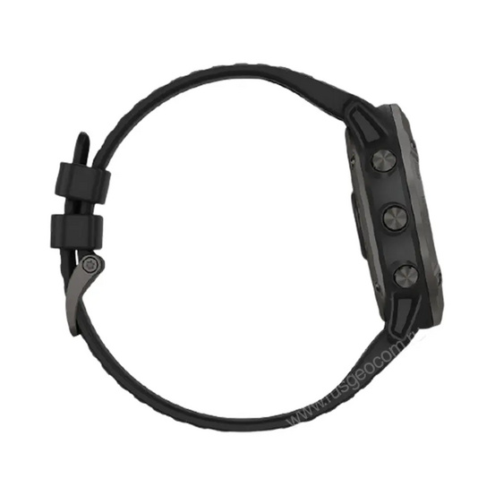 Часы Garmin Fenix 6X Pro Solar титановый серый DLC с черным ремешком
